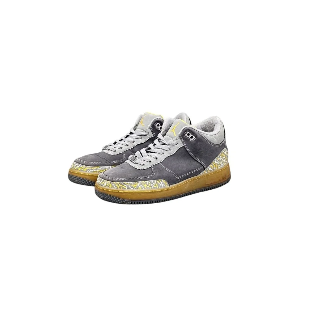 Nike Men's Size 7.5 Air Jordan Fusion 3 Air Force Flint Grey Sneakers 323626-071